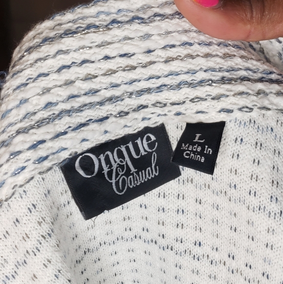 Onque Casual tweed & sequin jacket. Sz Lrg - Picture 3 of 3